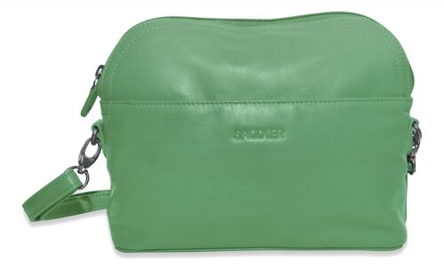 SADDLER "BROOKLYN" Luxurious Real Leather Zip Top Handbag Cross Body Adjustable Strap | Designer Sling Bag for Ladies | Gift Boxed - Green