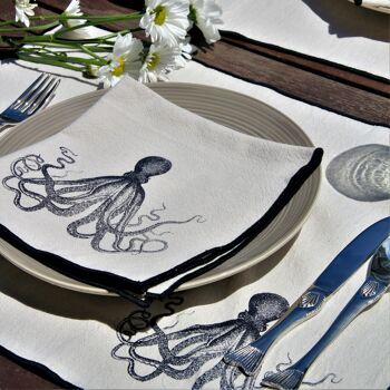 Set de table individuel et serviette Octopus 1