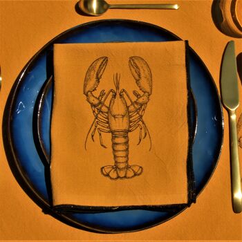 Set de table individuel et serviette homard 2