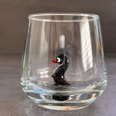 Wasserglas Murano Pinguin