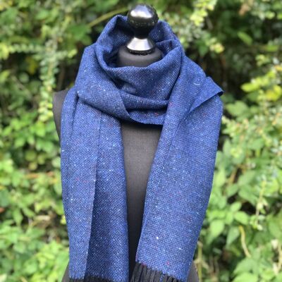 Donegal Cashmere & Merino Scarf - Blue