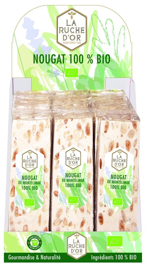 Nougat de montelimar Biologique en barre 100g  en PAV