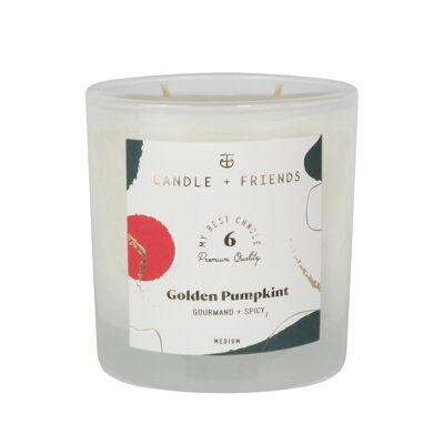 No.6 Golden Pumpkint Double Wick Glass Candle