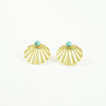 Puces d’oreilles Shell Turquoise 2