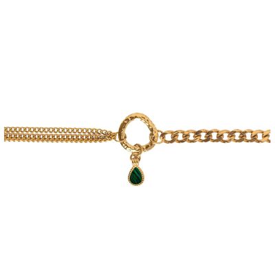 Bracelet chaîne Cherish - Malachite