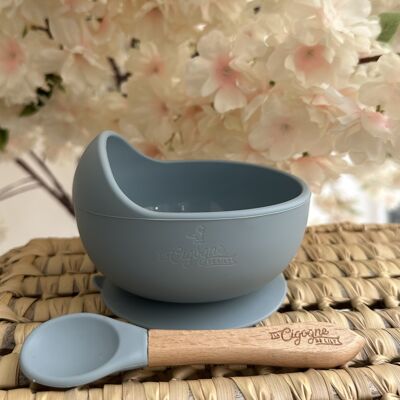 SKY BLUE BOWL AND SPOON