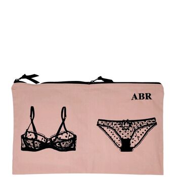 Pochette d'emballage double pour lingerie, rose/blush 3