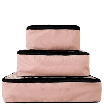 Packwürfel aus Baumwolle, 3er-Pack Rosa/Blush
