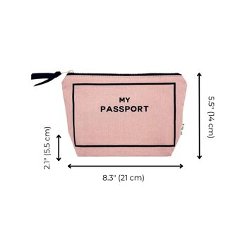 Pochette pour passeport, rose/blush 3