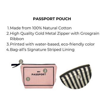 Pochette pour passeport, rose/blush 4
