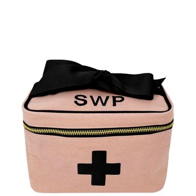 Boîte de rangement pour médicaments et premiers secours, rose/blush