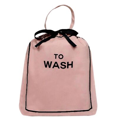 Bolsa para lavar la ropa sucia, rosa/rubor