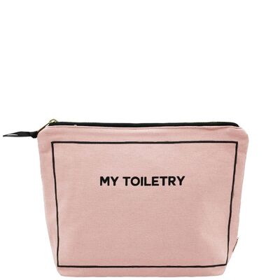 Trousse de toilette avec doublure enduite, rosa/cipria