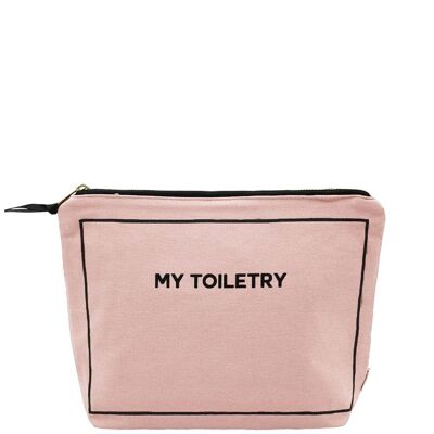 Trousse de toilette avec doublure enduite, rose/blush