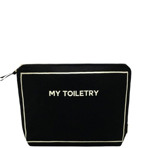 Toiletry Pouch with Coated Lining, Black