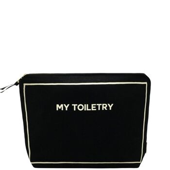 Trousse de toilette avec doublure enduite, noire 1