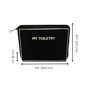 Trousse de toilette avec doublure enduite, noire 3