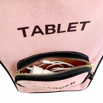 Étui pour tablette 11", pochette pour chargeur, rose/blush 9