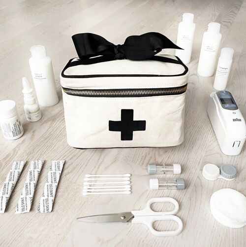 Meds and First Aid Storage Box, Cream