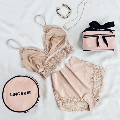 Round Lingerie Case, Pink/Blush