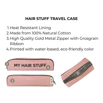 Étui de voyage Hair Stuff, rose/blush 4