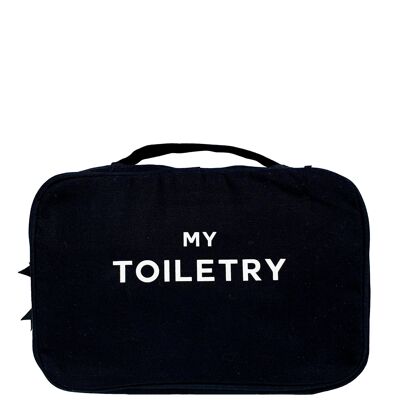 Trousse de toilette pliante/suspendue, noire