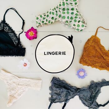 Étui à lingerie rond, crème 2