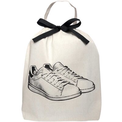 Borsa per scarpe da ginnastica bianche, Crema