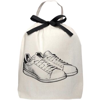 Sac à chaussures baskets blanches, crème 1