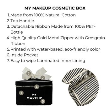 Ma boîte à cosmétiques de maquillage, noire 4