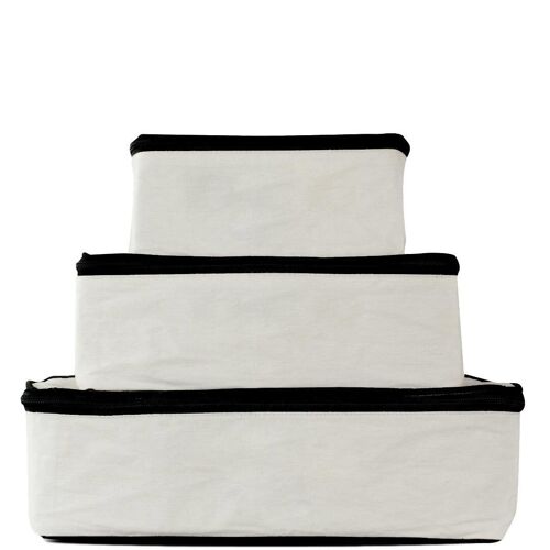 Cotton Packing Cubes, 3-pack Cream