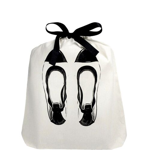 Ballet Flats Shoe Bag, Cream