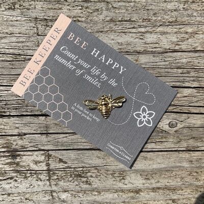 Bee Happy Pocket Charm