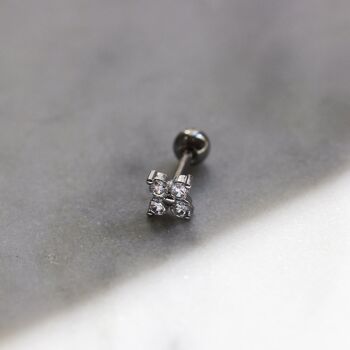 Piercing Iva Flower - Argent 2