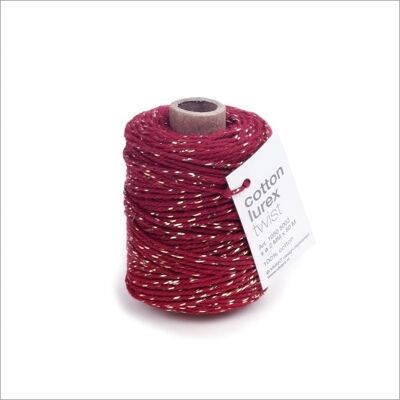 Lurex twist cord - bordeaux