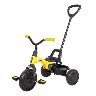 Qplay Ant Plus Yellow Folding Trike with Push Bar