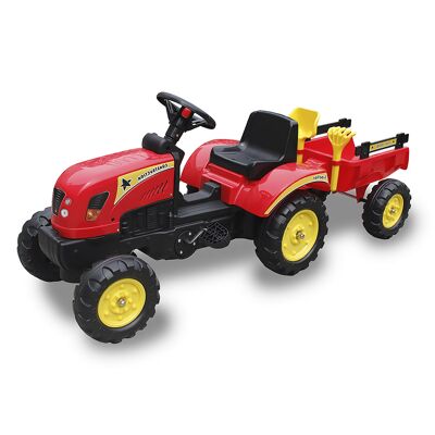 Kids Go Kart Pedal Tractor - Red