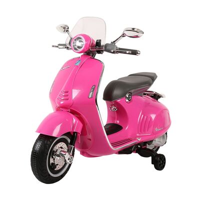 Pink Vespa electric motorcycle