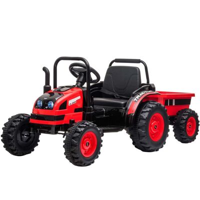 red electric tractor