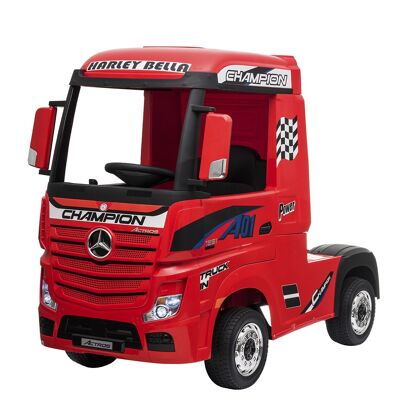 Red Mercedes Actros Electric Truck for children