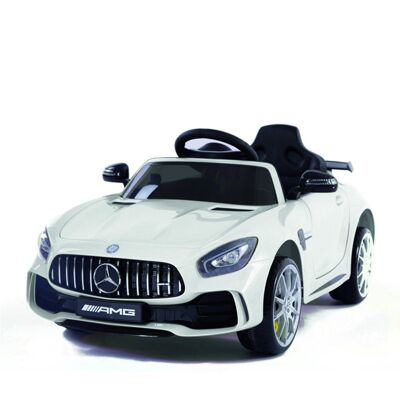Electric car- white Mercedes GTR with radio control