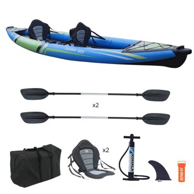 Kayak gonfiabile a 2 posti - Kohala Hawk 385 x 80x38 cm