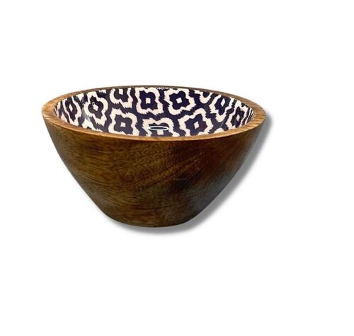 Small Wooden Serving bowl / Portion Bowl  - Sambal Print Set 0f 2