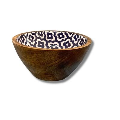 Small Wooden Serving bowl / Portion Bowl  - Sambal Print Set 0f 2