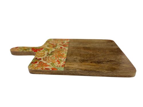 French Cheese Board Square -  Floral print on enamel
