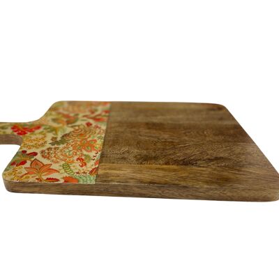 French Cheese Board Square -  Floral print on enamel