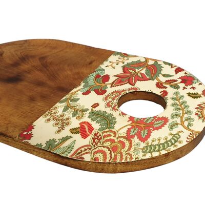 Appetizer charcuterie Cheese Serving Platter Tray Cheese Board  -French Floral Enamel Print
