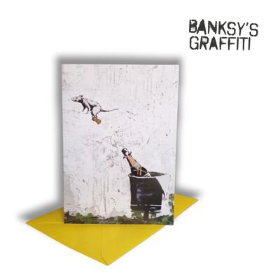 Banksy Biglietto Augurale - Champagne Rat