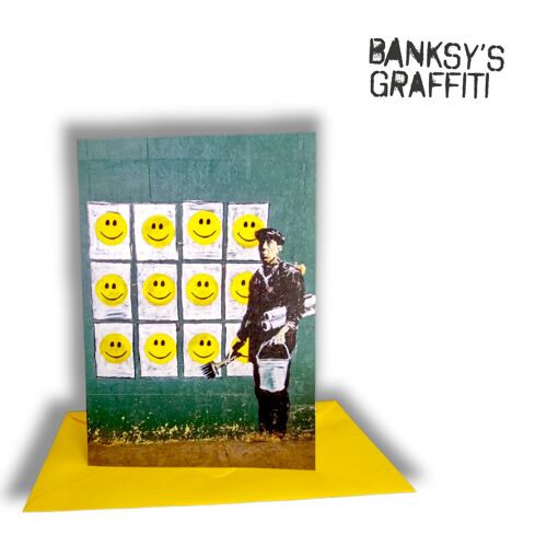 Banksy Biglietto Augurale - Volti felici