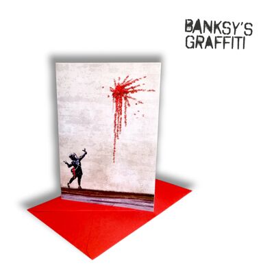 Banksy Biglietto Augurale - Catapult Rose